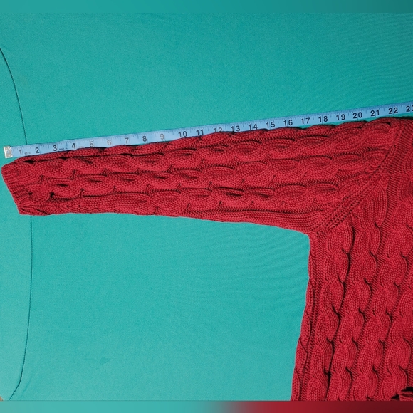 Vintage LL Bean Cable Knit Mock Neck Women’s Sweater Size L 100% Cotton - Picture 9 of 9